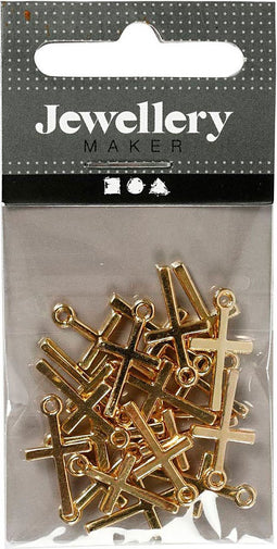 Hanger, afm 10x18 mm, verguld, 20stuks
