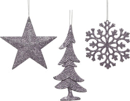 Hanger plastic glitter b.lila a3