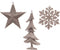 Hanger plastic glitter poederroze assorti