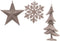 Hanger plastic glitter poederroze assorti