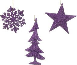 Hanger plastic l0.8b10.5h10.5 cm vlt kerst