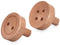 Hangers Bruin Hout Knoppen Set 2 Onderdelen (6 Stuks)