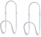 Hangers Wit Metaal Set 2 Onderdelen (6 Stuks)