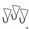 Hangers Zwart Metaal Driehoekig Set 3 Onderdelen (6 Stuks)