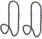 Hangers Zwart Metaal Set 2 Onderdelen (6 Stuks)
