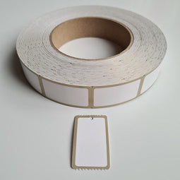 Hangetiket op rol 25x42 mm GOUDrand 1000 - 15 stuks