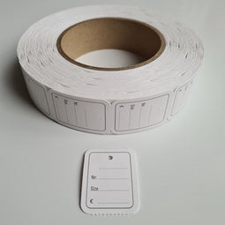 Hangetiket op rol 30x40 mm bedrukt 1000 - 14 stuks