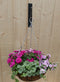 Hanging basket zomerbloeiers roze h25 cm