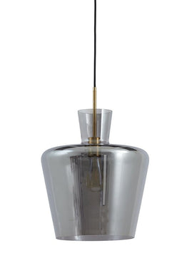 Hanging Lamp 25x31 Cm Myles Smoked Glass+antique Bronze