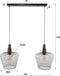Hanglamp 2L accent - Antiek koper finish