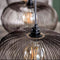 Hanglamp 2x Ø43 disk wire copper twist