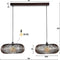 Hanglamp 2x Ø43 disk wire copper twist