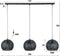 Hanglamp 3 Lampen - Half Rond - Armor - Zwart/Bruin - Metaal - Woonkamer - Keuken - E27 Fitting - Voedingstype Netstroom - Vintage Touch - 220 V - Exclusief Lichtbron - In Hoogte Verstelbaar