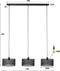 Hanglamp 3 Lampen - Mara Round - Artic Zwart - Metaal - Woonkamer - Keuken - LED Lichtbron - In Hoogte Verstelbaar tot 150 cm - Exclusief Lichtbron - Voedingstype Netstroom