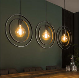Hanglamp 3 Lampen - Turn Around - Charcoal - Industrieel - Metaal - Woonkamer - Keuken - In Hoogte Verstelbaar tot 150 cm - E27 Fitting - Exclusief Lichtbron - Voedingstype Netstroom
