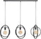 Hanglamp 3 Lampen - Turn Around - Charcoal - Industrieel - Metaal - Woonkamer - Keuken - In Hoogte Verstelbaar tot 150 cm - E27 Fitting - Exclusief Lichtbron - Voedingstype Netstroom