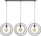 Hanglamp 3 Lampen - Turn Around - Charcoal - Industrieel - Metaal - Woonkamer - Keuken - In Hoogte Verstelbaar tot 150 cm - E27 Fitting - Exclusief Lichtbron - Voedingstype Netstroom