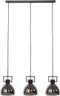 Hanglamp 3L industry chromed glass - Oud zilver