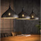 Hanglamp 3xØ32 punch trechter - Zwart bruin
