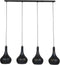 Hanglamp 4 Lampen - Punch - Ray - Zwart - Metaal - Woonkamer - Keuken - E27 Fitting - Exclusief Lichtbron - Voedingstype Netstroom - 220 V