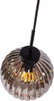Hanglamp, 4-lichts, H340 smoke glas