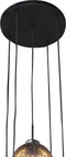 Hanglamp, 5-lichts, H340 smoke glas