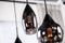 Hanglamp, 5-lichts, H340 smoke glas