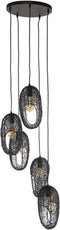 Hanglamp 5L open oog wire - Artic zwart