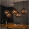 Hanglamp 5L strip multi shade - Zwart bruin