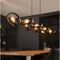 Hanglamp 8 Lampen - Hover - Charcoal - Metaal - Woonkamer - Keuken - Modern en Elegant - Exclusief Lichtbron - E27 Fitting - Voedingstype Netstroom