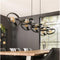 Hanglamp 8 Lampen - Hover - Charcoal - Metaal - Woonkamer - Keuken - Modern en Elegant - Exclusief Lichtbron - E27 Fitting - Voedingstype Netstroom