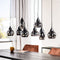 Hanglamp, 8-lichts, H340 smoke glas