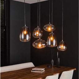 Hanglamp Alaska 6 lampen - Artic zwart mix