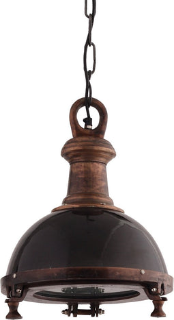 Hanglamp aluminium zwart met ijzer S 38x30x30