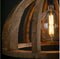 Hanglamp Angel Mangohout Ø60 cm - Naturel - Houten Spijlen - Design Lamp - In Hoogte Verstelbaar tot 150 cm - Woonkamer - Keuken - Exclusief Lichtbron