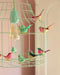 Hanglamp babykamer mintgroen met roze| kinderkamer mint hanglamp