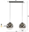 Hanglamp bubble shaded XL 2 lampen - zwart