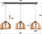 Hanglamp Cage Ø30 cm 3 Lampen In één Naturel Mangohout - Meubelplaats