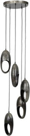 Hanglamp Codex getrapt 5 lampen - Oud zilver