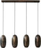 Hanglamp Cosmic 4 lampen - Brons antiek