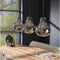 Hanglamp Dent glass 3 lampen - Artic zwart