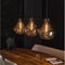 Hanglamp Dent glass 3 lampen - Artic zwart