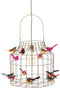 Hanglamp eettafel roestbruin vintage met vogeltjes nét echt !