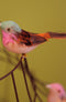 Hanglamp eettafel roestbruin vintage met vogeltjes nét echt !