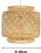 Hanglamp gevlochten Bamboe - 40 x 38 cm