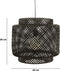 Hanglamp Gevlochten Bamboe - Verlichting - Rotan - Ø40 cm - Zwart