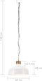 Hanglamp industrieel E27 58 cm wit