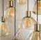 Hanglamp Leaf getrapt 9 lampen - Amberkleurig glas