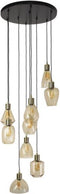 Hanglamp Leaf getrapt 9 lampen - Amberkleurig glas