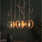 Hanglamp Loop 5 lampen - Antiek Nikkel